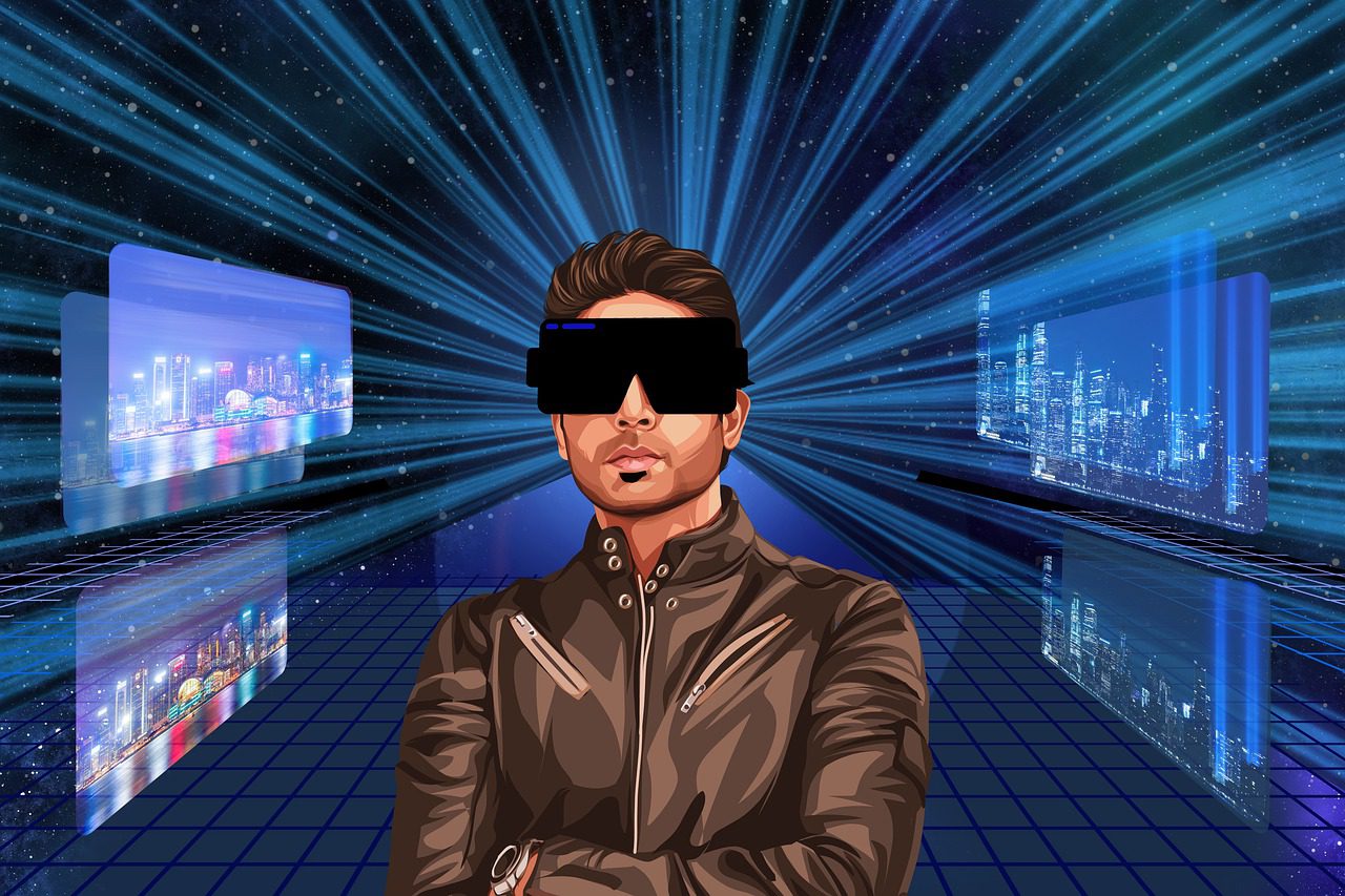 metaverse, virtual reality, man