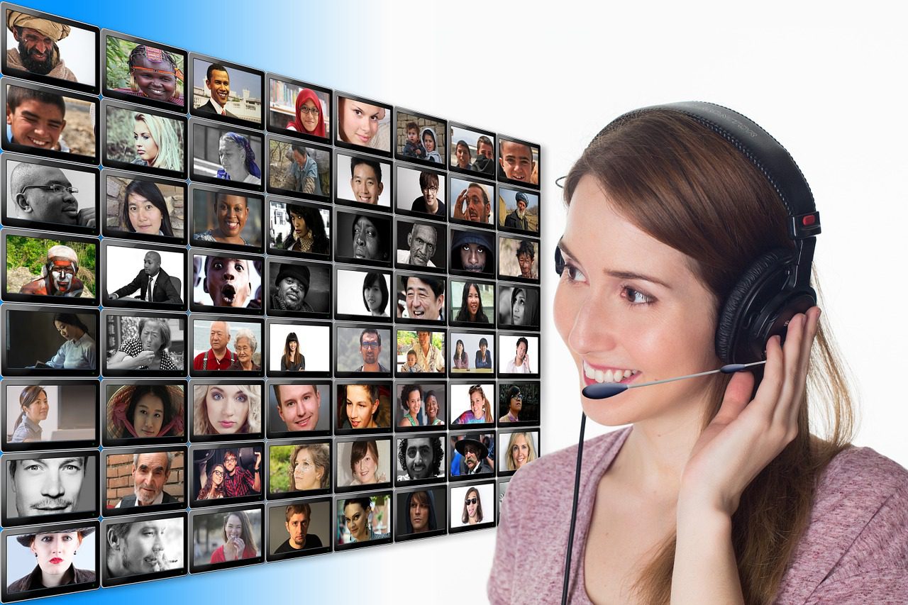 people, communication, headset