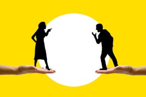dispute, man, woman