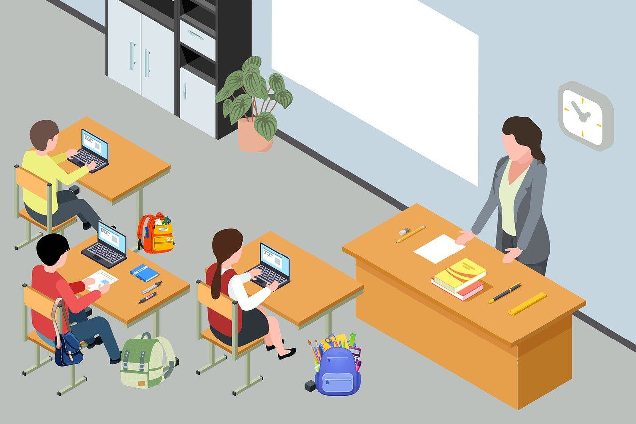 classroom, school, class room