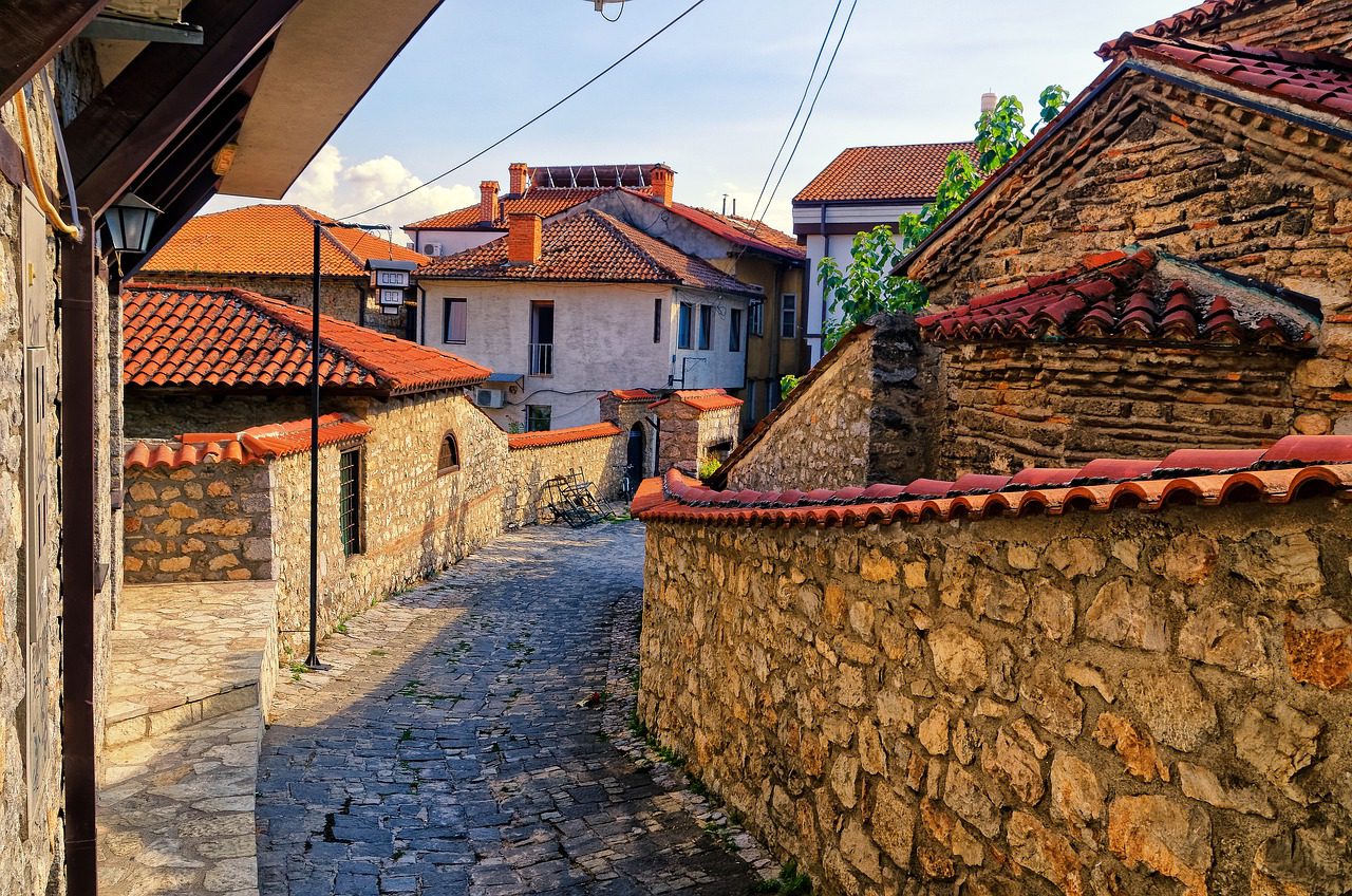 church, city, street